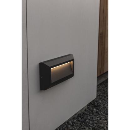 LUTEC HELENA udendørs LED væglampe, down, B23 cm, IP54, 4000K, mørk grå