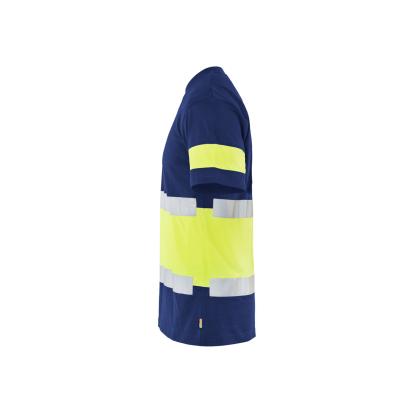 Blåkläder 3387 high vis t-shirt, marineblå/hi-vis gul