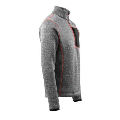 MASCOT HARDWEAR Reims striktrøje med kort lynlås, grå-meleret