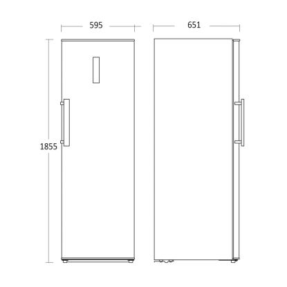 Scandomestic SKS 452 W fritstående køleskab, 370 liter