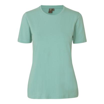 ID 0595 Stretch T-shirt, komfort, dame, støvet aqua