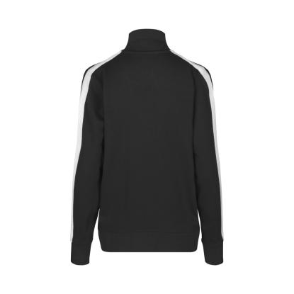 ID 0627 sweat cardigan med kontrast, dame, sort