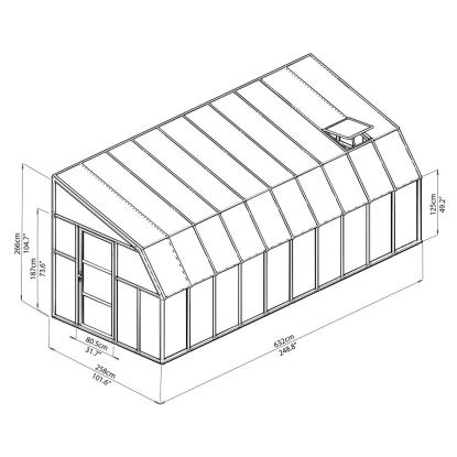 Rion Sun Room 410 udestue, polypropylen/akryl, hvid - 16,3 m²