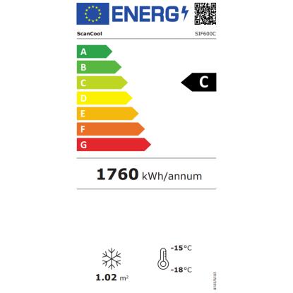 Scandomestic SIF600C supermarkedsfryser, 430 liter