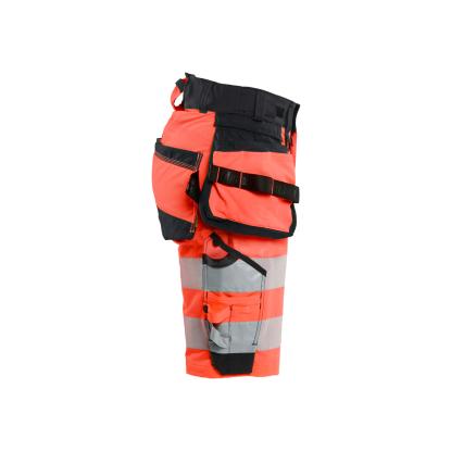 Blåkläder 7020 dame high vis shorts 4-vejs stretch, hi-vis rød/sort