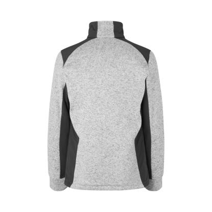 ID 0850 cardigan, strikfleece, grå melange
