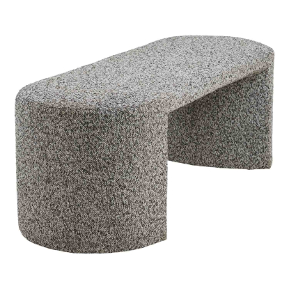 Westport bænk, bouclé, sort/hvid, 120 cm