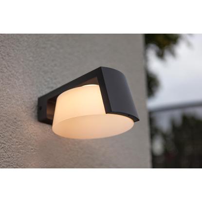 LUTEC MOON udendørs LED væglampe, IP44, mørk grå