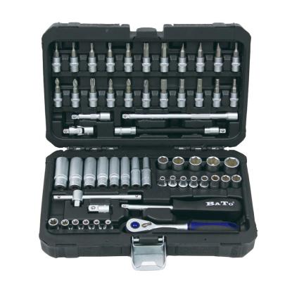 BATO topnøglesæt med bitstoppe, 1/4", 6-kantet, 4-14 mm og 6-13 mm - 57 dele