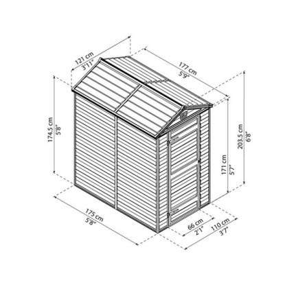 Skur Palram - Canopia SKYLIGHT 2,1 m2 midnatsgrå