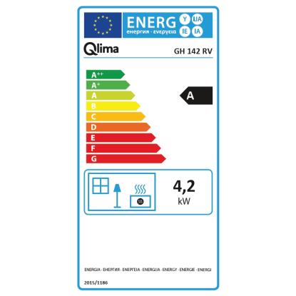 Qlima GH142RV gasovn, 25-54 m²