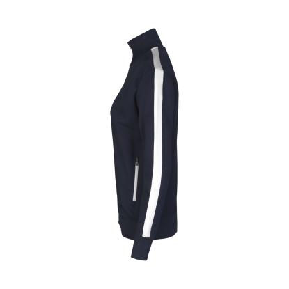 ID 0627 sweat cardigan med kontrast, dame, navy