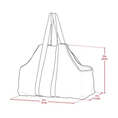 ShelterLogic Birk brændetaske, beige, maks. 27 kg