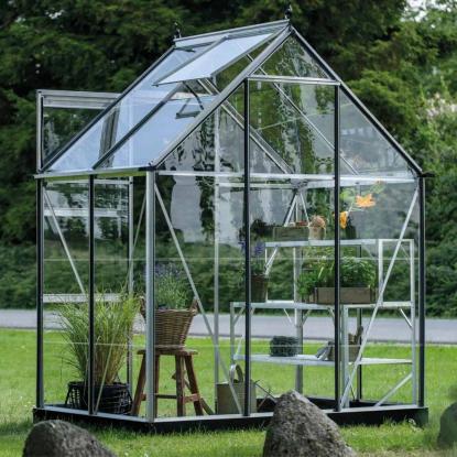 Halls Icon 6 drivhus 2,5 m², alu, 3 mm glas