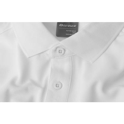 GEYSER G21006 poloshirt, funktionel, hvid