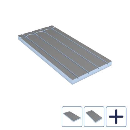 wedi PreLine byggeplade med spor til gulvvarme, 600 x 1240 mm