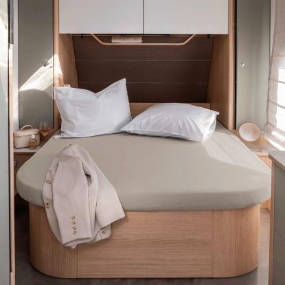 Walra Travel jersey stræklagen til queensize seng, 160 x 210 cm, sand