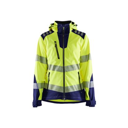 Blåkläder 4791 dame high vis softshelljakke, hi-vis gul/marineblå
