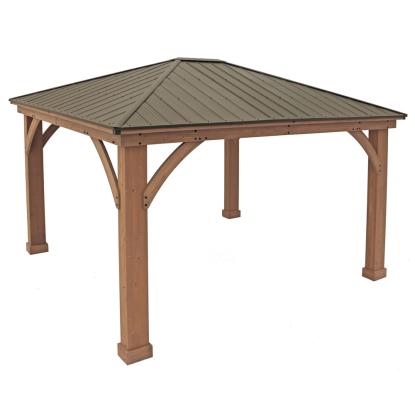 Westmann Devon pavillon, cedertræ/aluminium, 317,5 x 427 x 365 cm - 15,59 m²