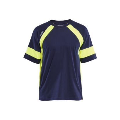 Blåkläder 3523 t-shirt, marineblå/hi-vis gul