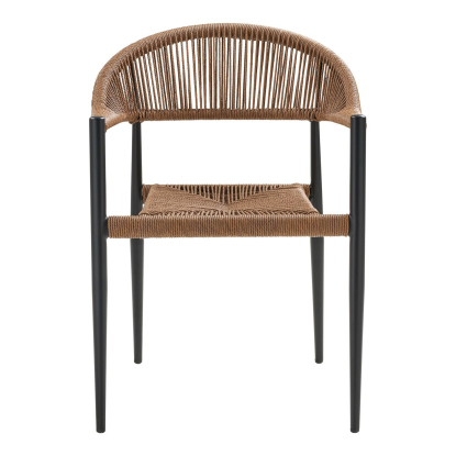 Canari havestol, aluminium/polyrattan, natur/sort