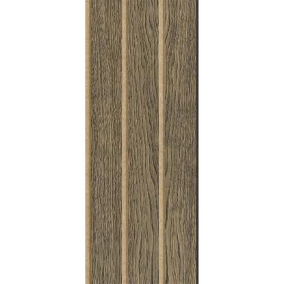 I-Wood Basic 3-lamel akustikpanel, sort olieret, brun filt og sort kerne, egefiner, 17 x 300 mm 
