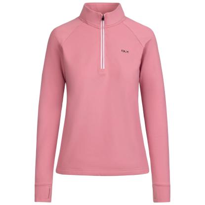 DLX GISELA Quickdry trøje med kort lynlås, dame, pink