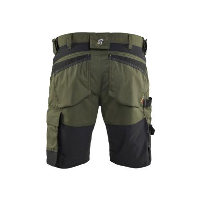 Blåkläder 1753 håndværker shorts med stretch, skovgrøn/sort