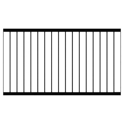 PLUS Basic forhavehegn, sort/stål, 150 x 85 cm