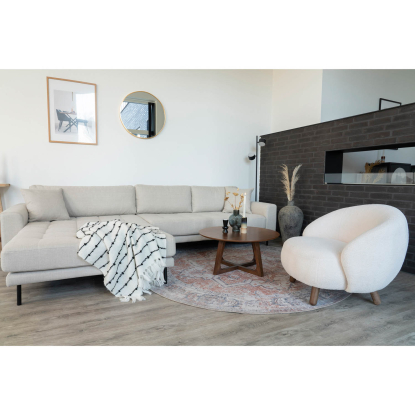 Hellerup sofabord, valnøddefiner, Ø75 cm