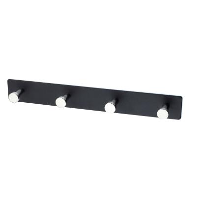 Habo 1368-4 håndklædekrog med 4 kroge, sort/krom