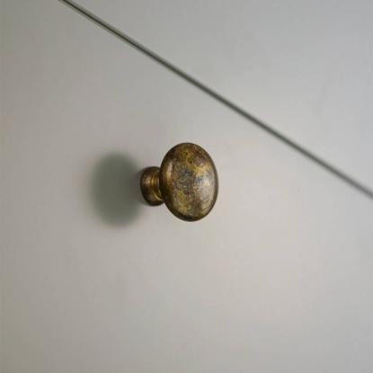 Beslag Design 411 knop, Ø32 mm, antik