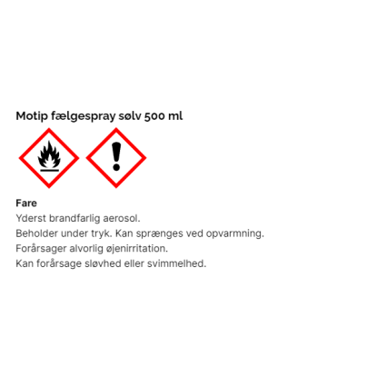 Motip universallak fælgspray, 500 ml - sølv