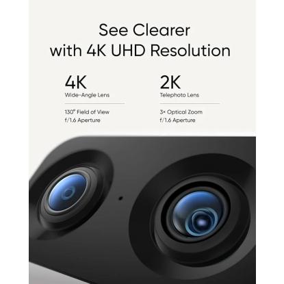 eufy S350 indendørs sikkerhedskamera med dreje-, vippe- og zoomfunktion, 4K