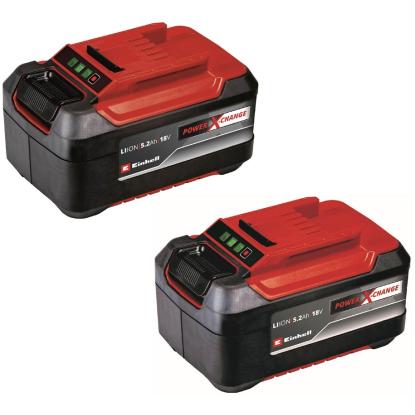 Einhell Power X-Change batterisæt, 18 V, 2 x 5,2 Ah