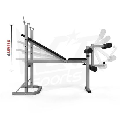 Viking Sports fitnessbænk, justerbar, sort/grå