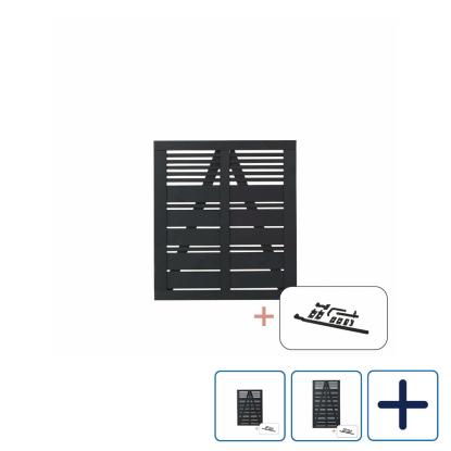PLUS Silence enkeltlåge inkl. sorte beslag, sort, 100 cm