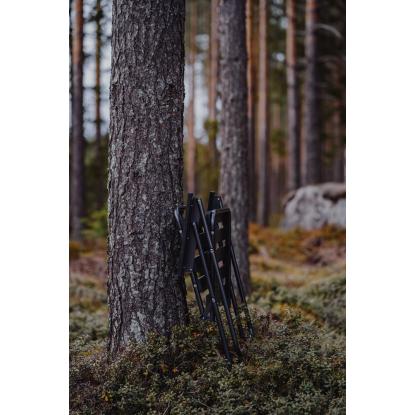 Varax Retro stol, sammenklappelig, gråsort