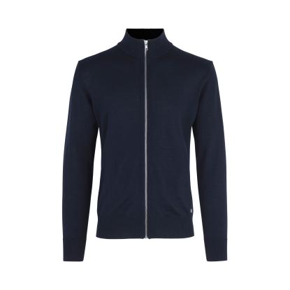 Seven Seas S660 The cardigan med lynlås, merino, navy