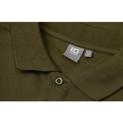 ID 0544 langærmet polishirt med stretch, oliven