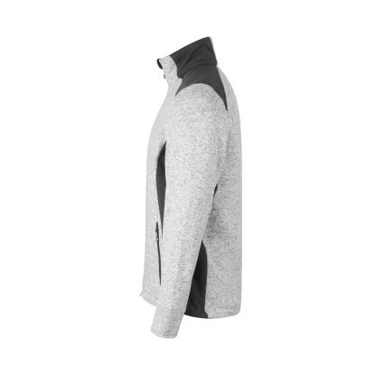 ID 0850 cardigan, strikfleece, grå melange