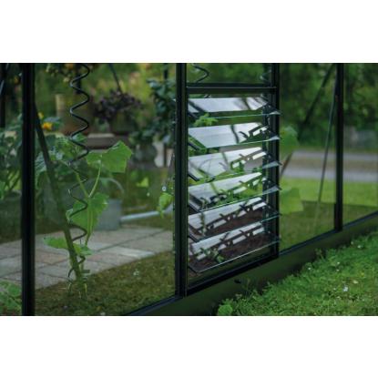 Halls jalousivindue inkl. glas til Qube, sort