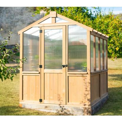 Westmann Paul drivhus, FSC-certificeret cedertræ, natur, 239 x 204 x 238 cm, 4,9 m²
