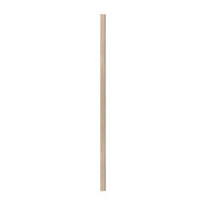 I-Wood afslutningsliste til 4-lamel akustikpanel, hvid olieret, grå filt og sort kerne, egefiner, 17 x 67 mm