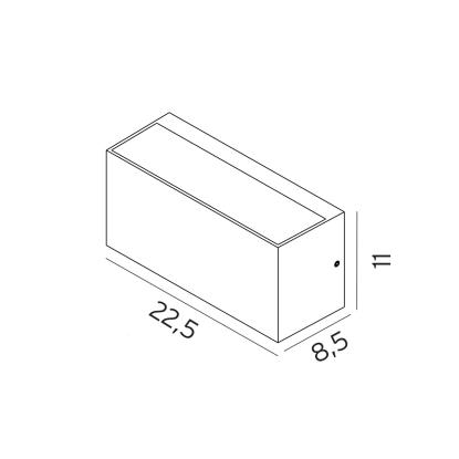 Norlys Asker, væglampe, down, E27, IP44, galvaniseret