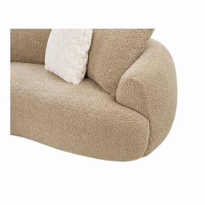 Dali sofa med fire puder, lysebrun