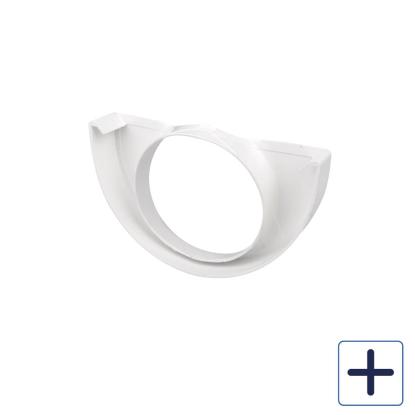 Plastmo endebund med hul, PVC, hvid