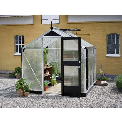 Juliana Compact drivhus 5 m², alu/sort, 10 mm poly