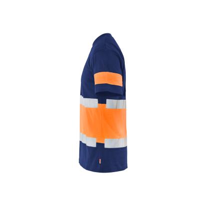 Blåkläder 3387 high vis t-shirt, marineblå/hi-vis orange