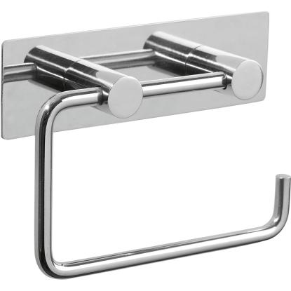 Pressalit toiletpapirholder med bagplade, poleret rustfrit stål